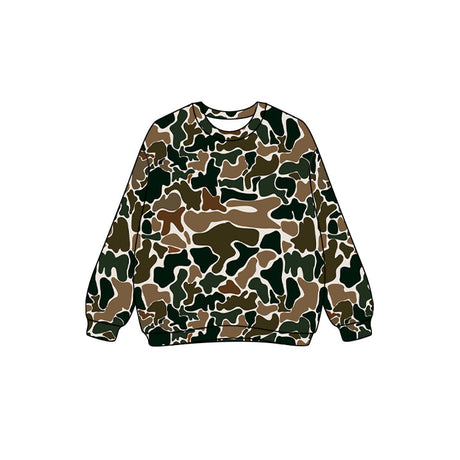 Long sleeves dark camo hunting adult women shirt