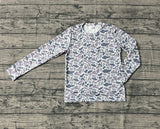 Long sleeves grey camo hunting adult women shirt