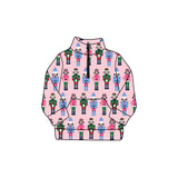 Pink long sleeves ballet kids girls Christmas zipper pullover