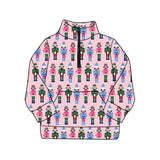 Pink ballet adult women zipper Christmas pullover