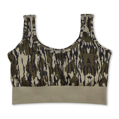 Bottomland camo sleeveless adult women activewear top