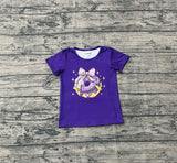 Short sleeves purple snack kids girls summer top
