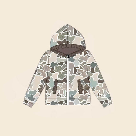 Long sleeves hunting bows zipper boy hoodie