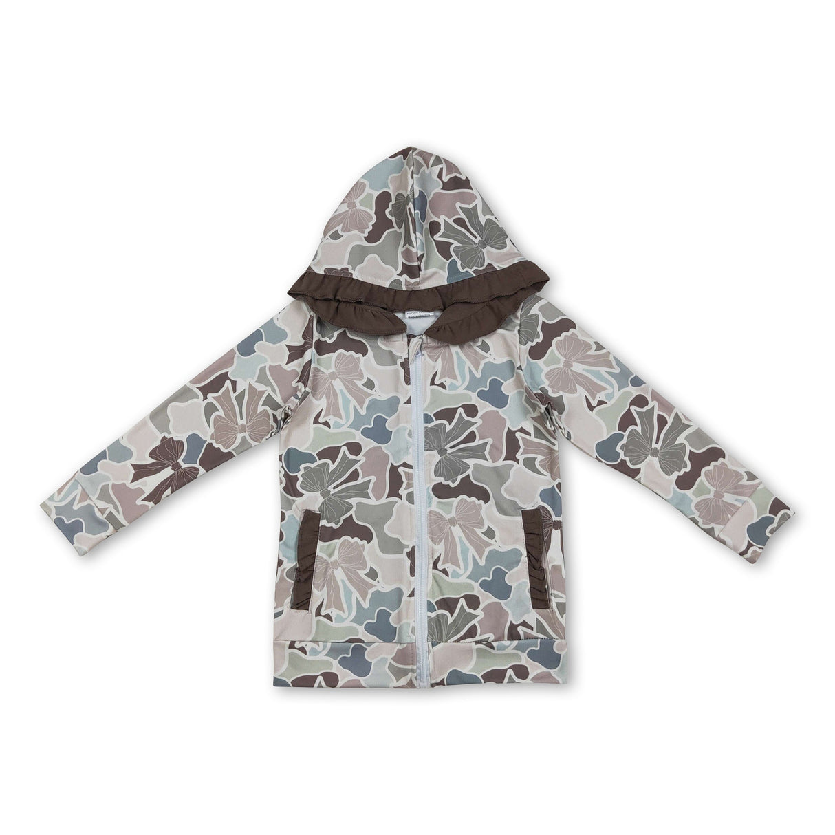 Long sleeves hunting bows zipper boy hoodie