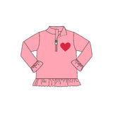 red bows kids girls zipper pullover