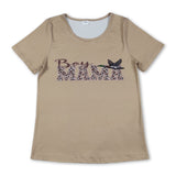 Short sleeves camo boy mama duck adult women shirt