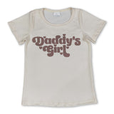 Short sleeves daddy's girl baby kids summer shirt