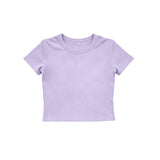 Short sleeves lavender kids girls summer yoga active top