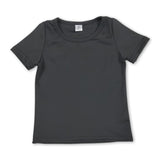 Short sleeves black kids girls summer yoga active top
