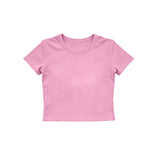 Short sleeves pink kids girls summer yoga active top