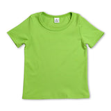 Short sleeves green kids girls summer yoga active top