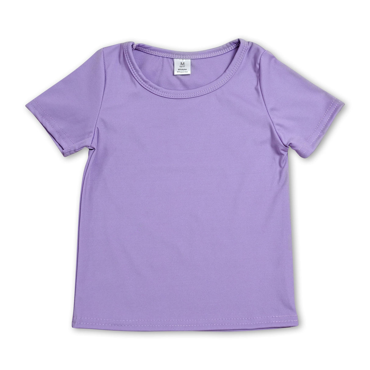 Short sleeves purple kids girls summer yoga active top