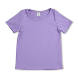 Short sleeves purple kids girls summer yoga active top
