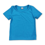 Short sleeves blue kids girls summer yoga active top