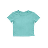 Short sleeves mint kids girls summer yoga active top