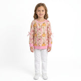 Long sleeves bow pumpkin kids girls fall shirt