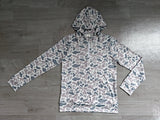 Long sleeves grey camo pocket adult women zipper hoodie