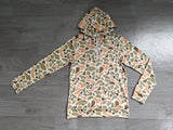 Long sleeves green camo pocket adult women zipper hoodie