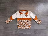 Turkey pumpkin pie bow girls Thanksgiving pullover