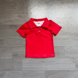 Short sleeves red kids girls summer team active polo shirt