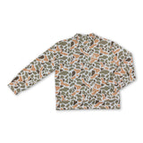 Long sleeves green camo adult women active top
