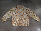 Long sleeves green camo adult women active top