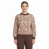Long sleeves khaki camo adult women active top
