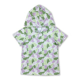 Short sleeves green rabbit baby kids Easter hoodie