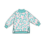 Long sleeves mint mock neck girls active wear tunic