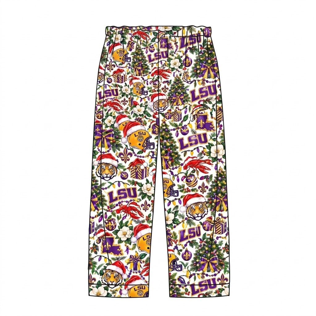 MOQ 5 pcs tiger floral adult women Christmas team pants
