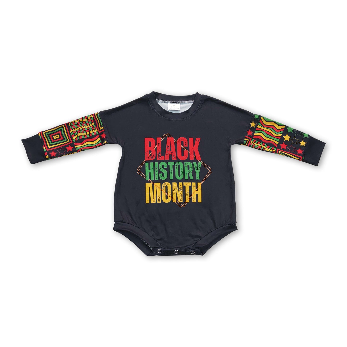 Black history month long sleeves baby kids romper