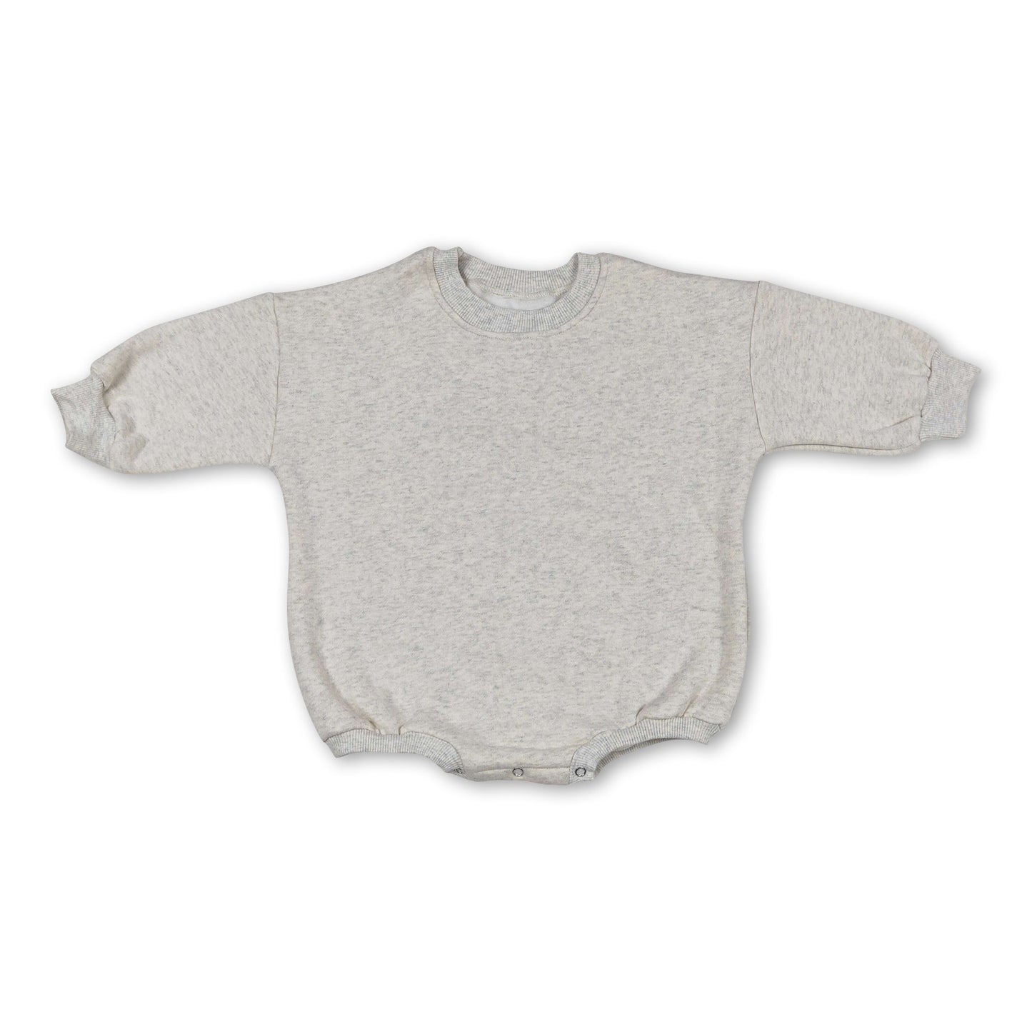 Grey cotton long sleeves baby sweat romper