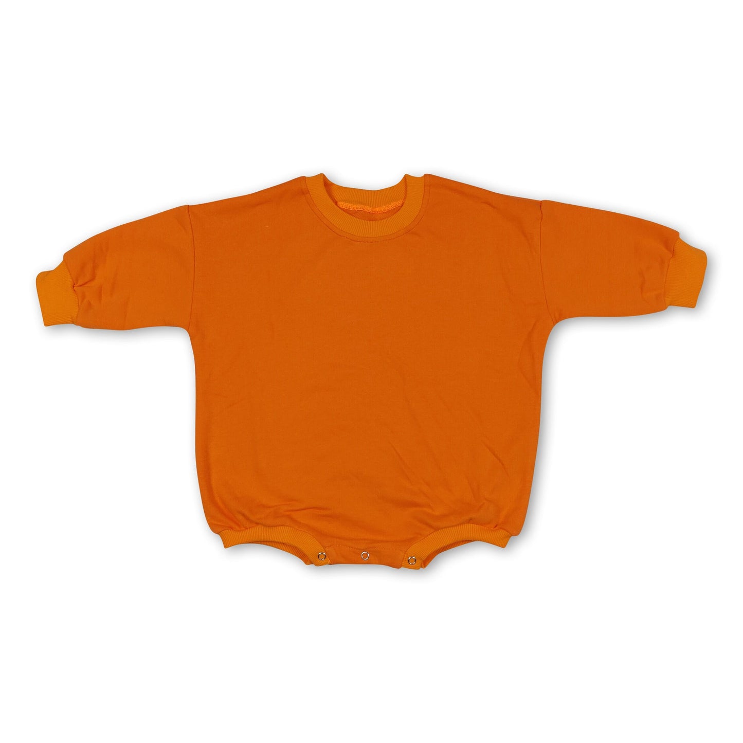 Orange cotton long sleeves baby sweat romper
