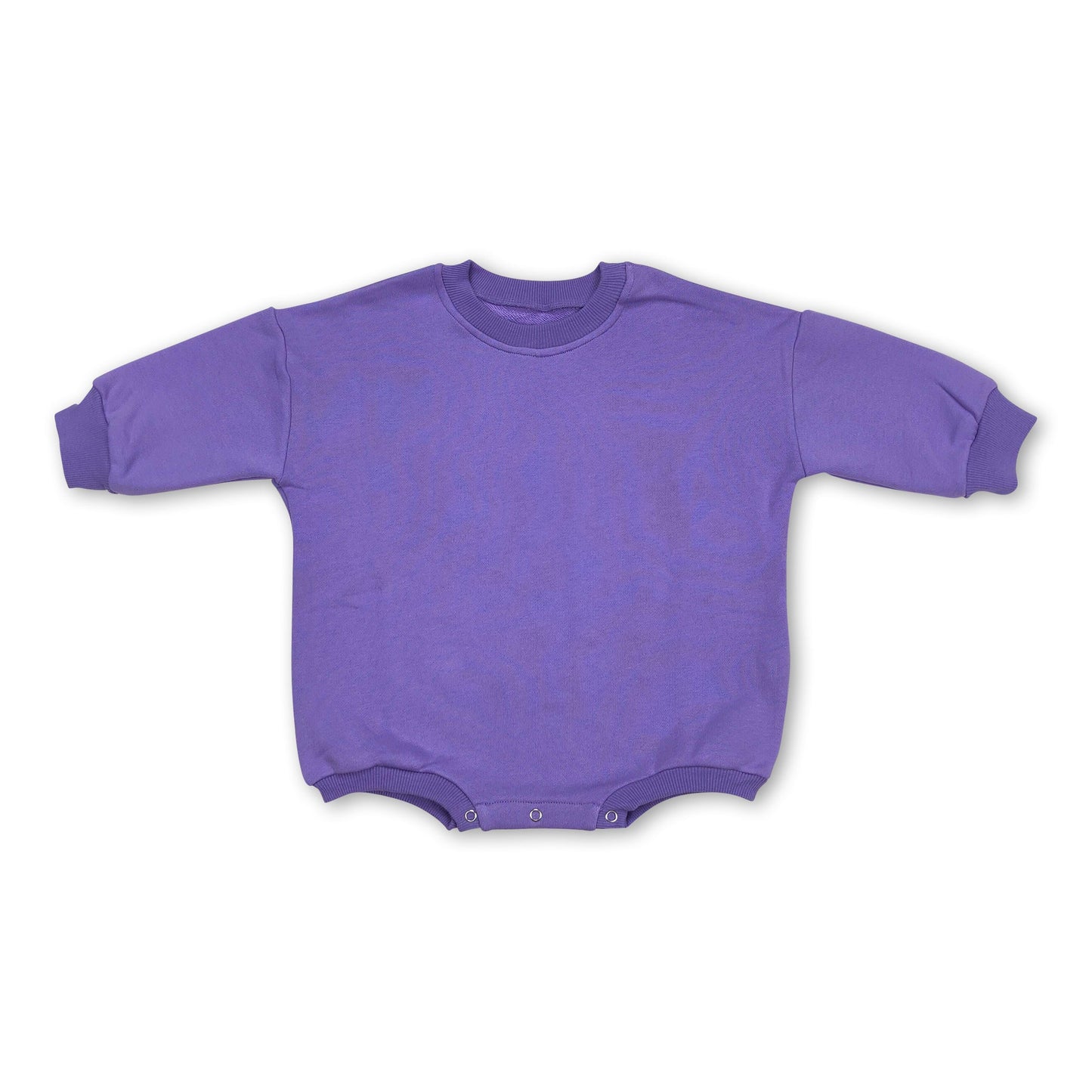 Purple cotton long sleeves baby sweat romper