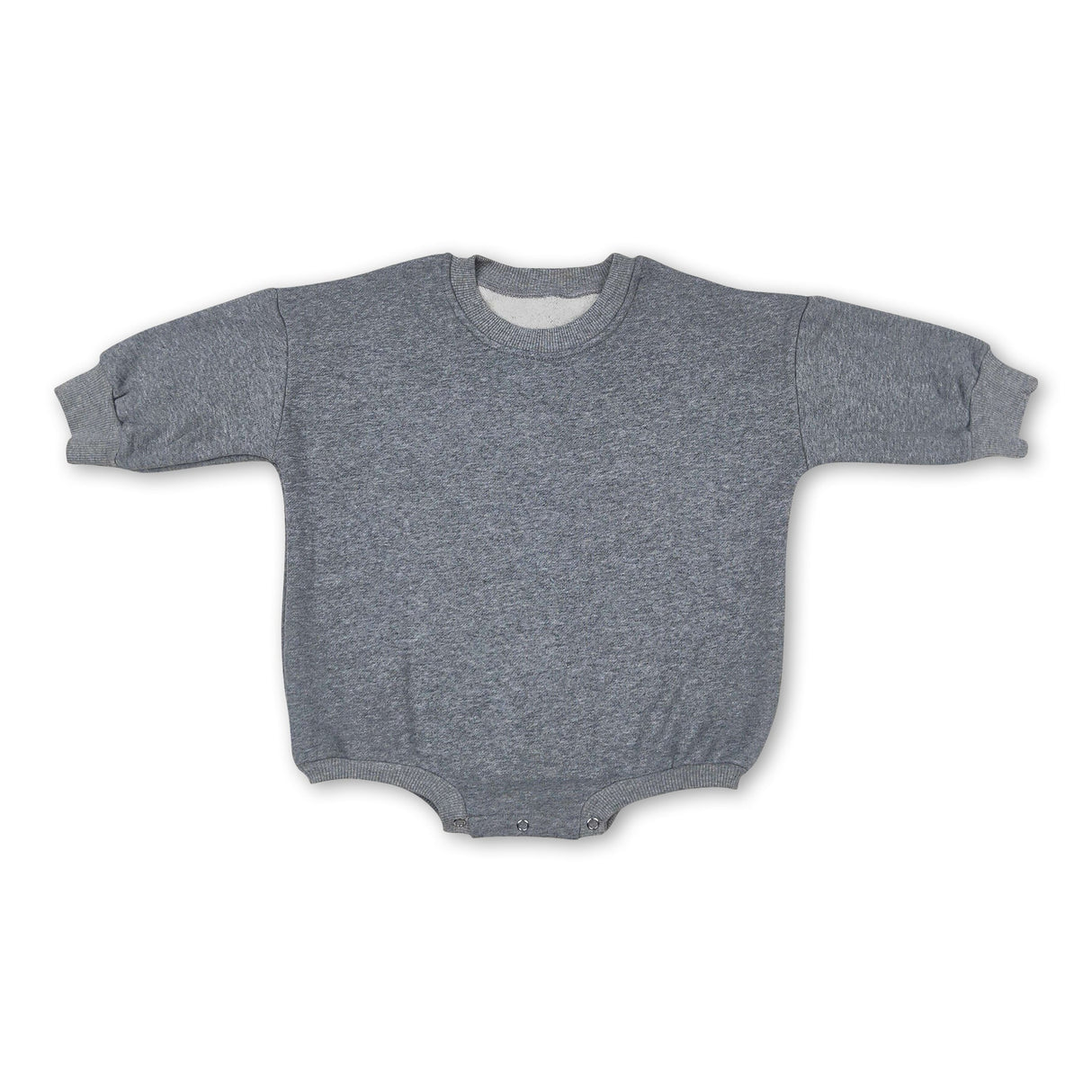 Grey cotton long sleeves baby sweat romper