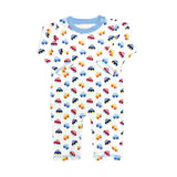 Long sleeves cars print baby boy romper