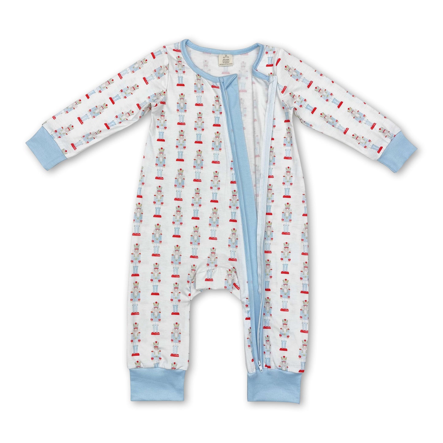 Light blue king ballet baby boy Christmas romper