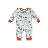 Long sleeves snowman baby boy Christmas romper
