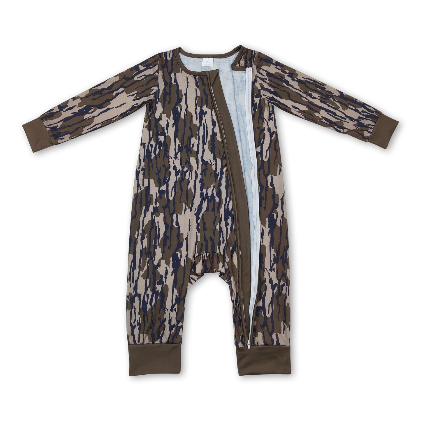 Long sleeves bottomland camo baby kids zipper romper