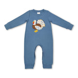 Long sleeves turkey baby boy Thanksgiving romper