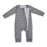 Long sleeves daisy baby girls zipper sleeper
