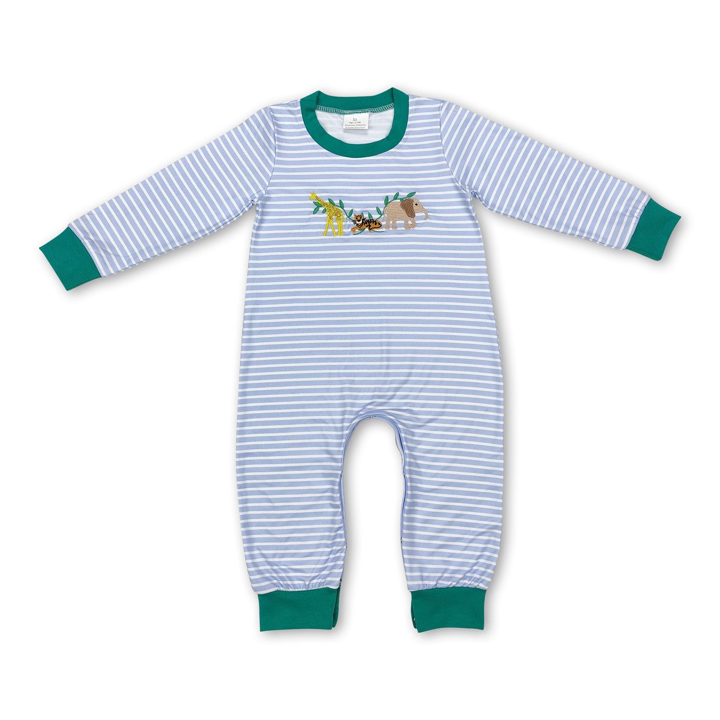 Stripe giraffe tiger elephants stripe baby boy romper