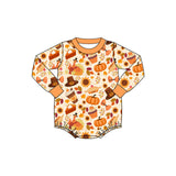 Pumpkin pie turkey baby boy Thanksgiving romper
