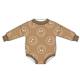 Long sleeves khaki smile baby kids romper