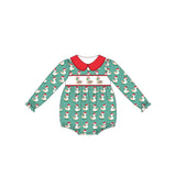 Long sleeves duck Christmas hat baby girl romper