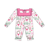 Merry Christmas ornaments baby girls romper