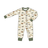 Long sleeves airplane baby kids fall zipper romper