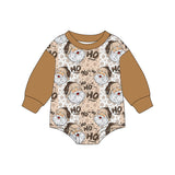 HO HO HO santa leopard baby girls Christmas romper