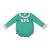 Long sleeves santa baby girls Christmas romper