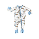 Long sleeves holy night nativity baby Christmas zip romper